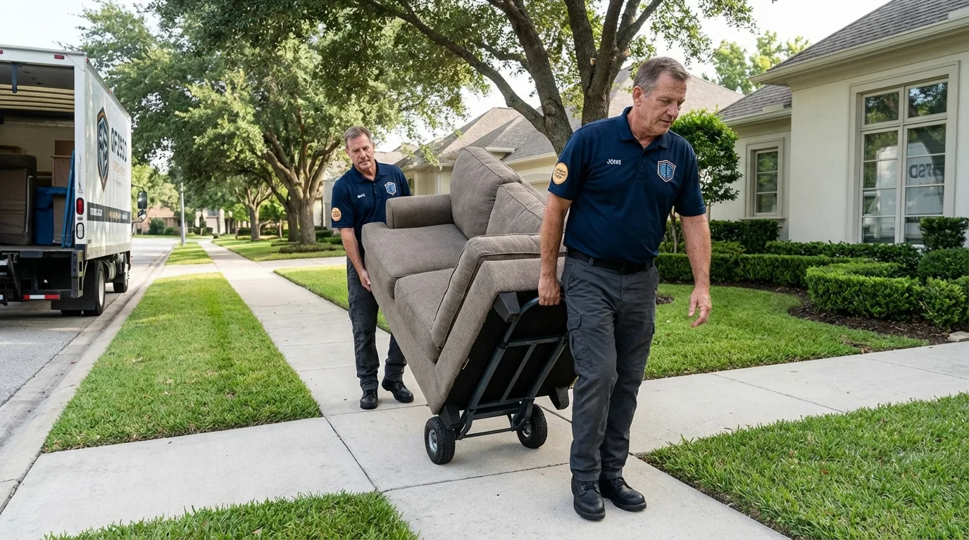 Local residential moving crew loading furniture in Imperial, PA